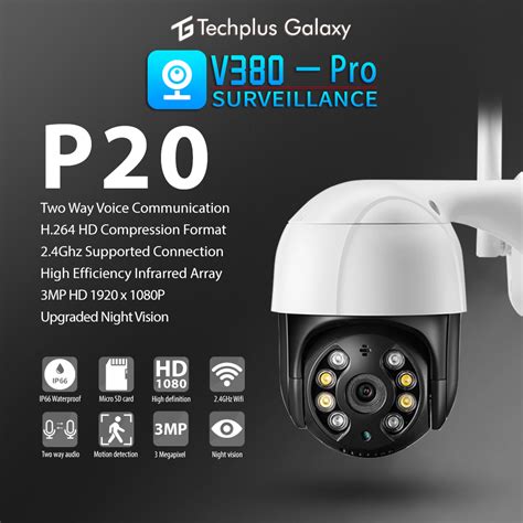 V Pro Mp Cctv Camera Wifi Connect To Cellphone With Voice Outdoor