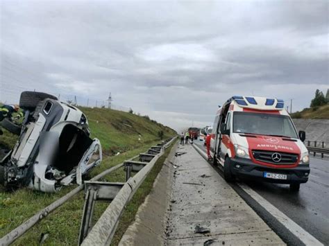 FOTO Accident cu două victime pe A3 în județul Cluj Un autoturism