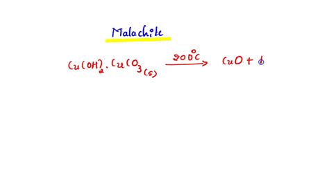 Solved When Malachite Is Decomposed Copper Ii Oxide Carbon Dioxide