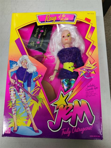 Vintage Jem The Holograms Roxy Doll From The Misfits Marked Hasbro