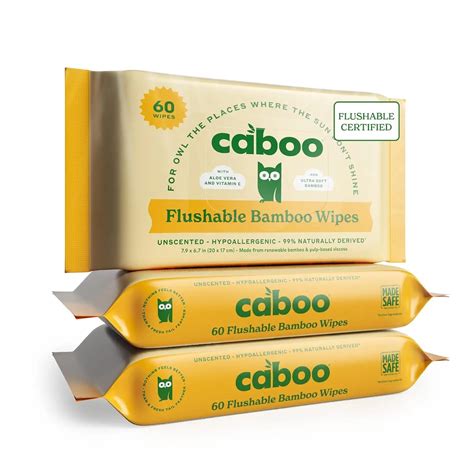 Bamboo Flushable Wipes Septic Safe Eco Friendly Biodegradable Unscented