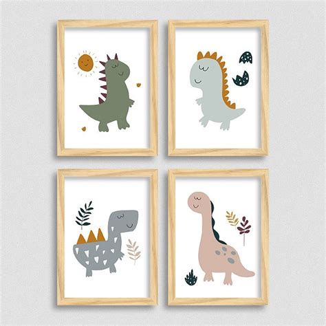 Quadro Dinossauro Dinossauro Decor Quadros Bebê e Infantil