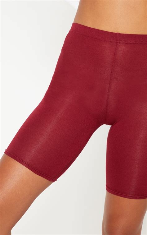 Petite Burgundy Basic Bike Short Petite Prettylittlething Aus