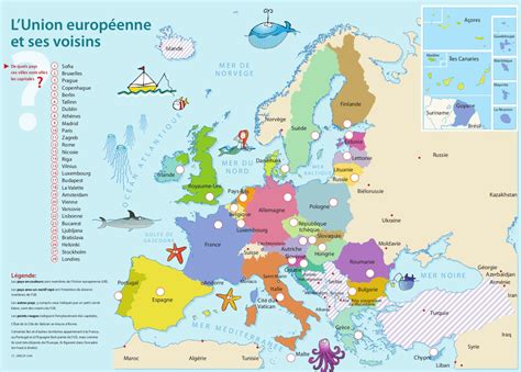 carte de lunion europeenne pays capitales informations essentielles