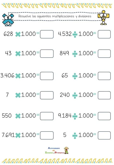 Multiplicaciones Y Divisiones Por Y Divisi N