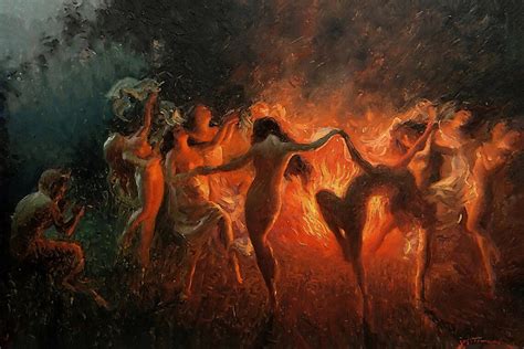 Joseph Tomanek Fire Dance 1889 Print On Canvas Or Paper Etsy UK