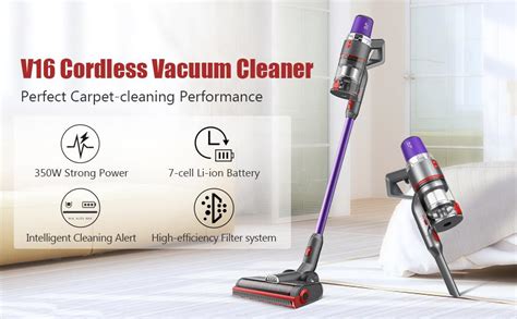 Jashen V Cordless Vacuum Cleaner W Strong Suction Stick Vacuum