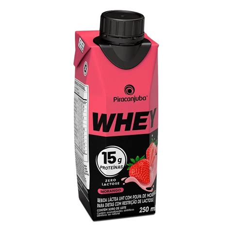 Bebida Proteica Piracanjuba Whey 15g Morango 250ml PanVel Farmácias