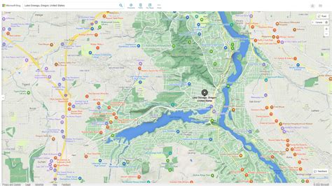 Lake Oswego, Oregon Map