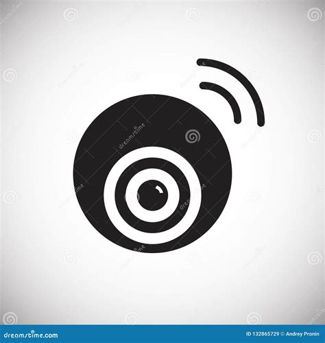 Smart Wireless Ip Camera Icon On White Background For Graphic And Web