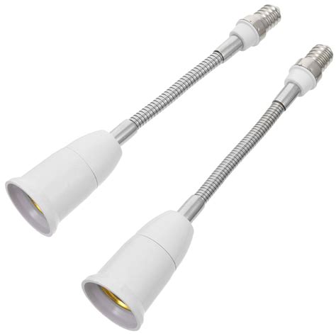 Nuolux 2 Pcs Light Bulb Lamp Holder Bendable Extension Socket Extender