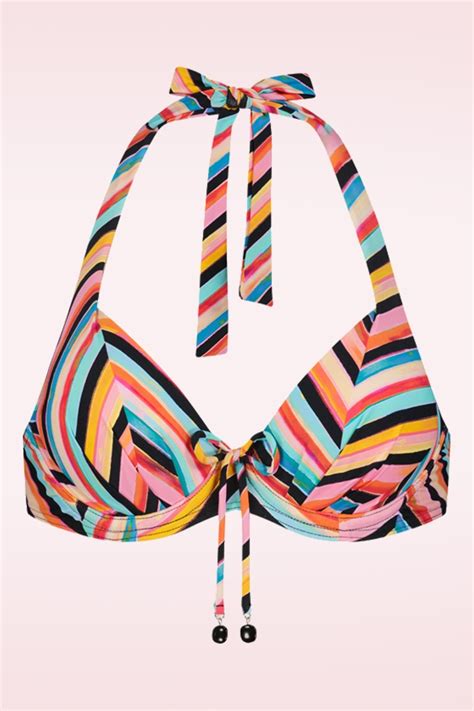 Cyell Haut De Bikini Rembourr Chevron Chic En Multi Acheter Chez Topvintage