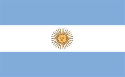 Flag of Argentina.Official proportion dimension and colors. Vector ...