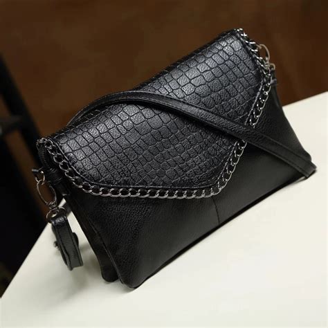 Weixier Casual Crossbody Bag Female Messenger Bags Black PU Leather