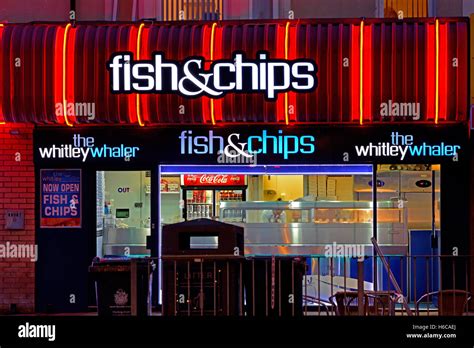 The Whitley Whaler Fish And Chip Shop Whitley Bay Stock Photo Alamy