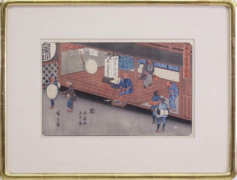 Set Of Four Japanese Woodblock Prints After Utagawa Hiroshige 1796