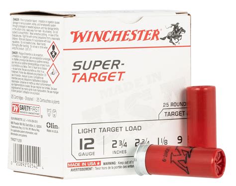 Winchester Super Target 12 Ga 275 1 18oz 9 Shot 25rd Box