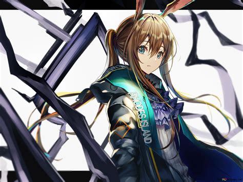Bunny Guard Amiya Arknights Anime Video Game 8k Wallpaper Download