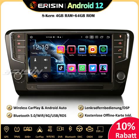 Erisin Es S Zoll Kern Android Autoradio Gps Carplay Android