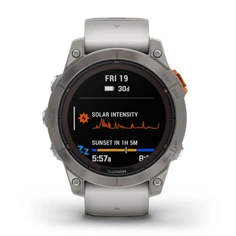 Buy Garmin Fenix 7 Pro Sapphire Solar Edition 47mm Titanium With Fog Gray Ember Orange Band