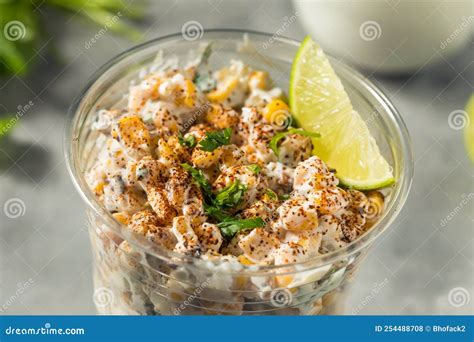 Homemade Corn Elote Esquites in a Cup Stock Photo - Image of meal, vegetarian: 254488708