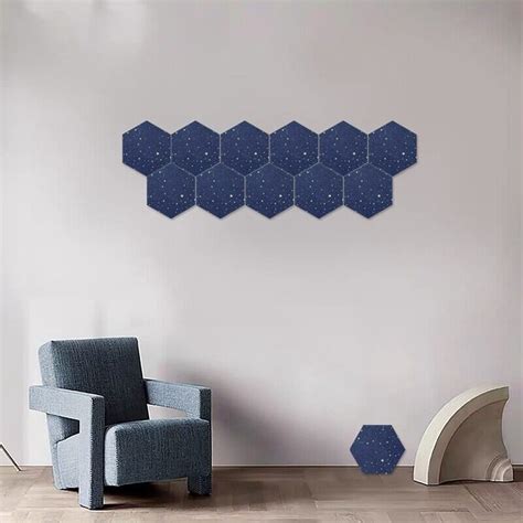 X Lot De Panneaux Acoustiques Hexagonaux Starry Rembourrage