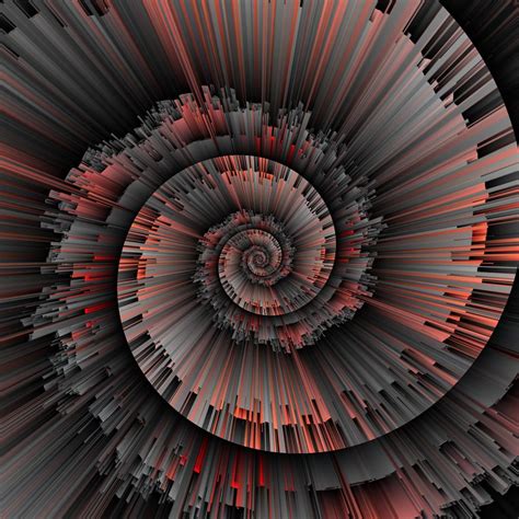 Wallpaper Abstract Spirals Swirls Digital Art Artwork 1440x1440