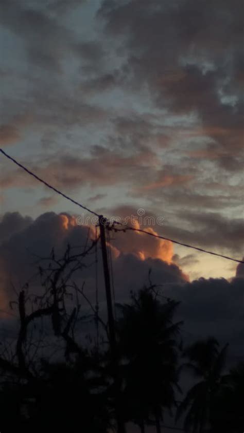 Cloud Sunset Blue Sky Nature Tree Orange Stock Photo Image Of Bluesky