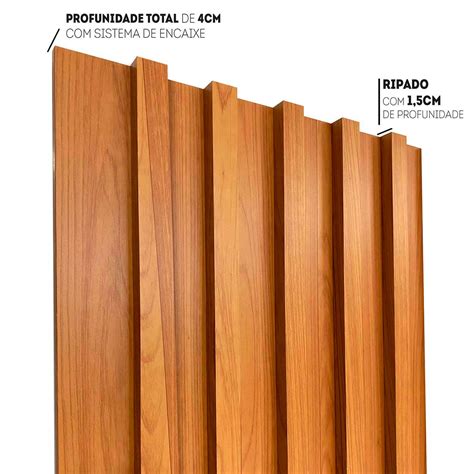 Painel Ripado Decorativo MDF 223cm X 250cm Dalla Costa Dalla Costa