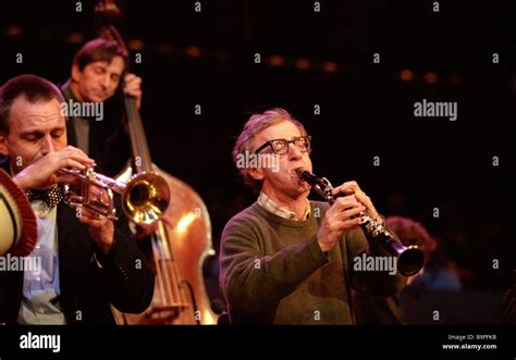 Film Director Woody Allen playing clarinet with his New Orleans jazz ...