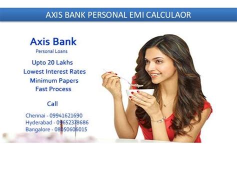 Axis Bank Personal Loan Emi Calculator