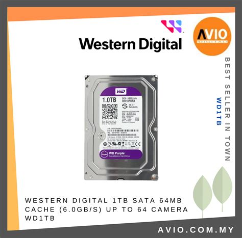 Western Digital WD 1TB 1 TB Purple Surveillance Hard Disk HDD Drive