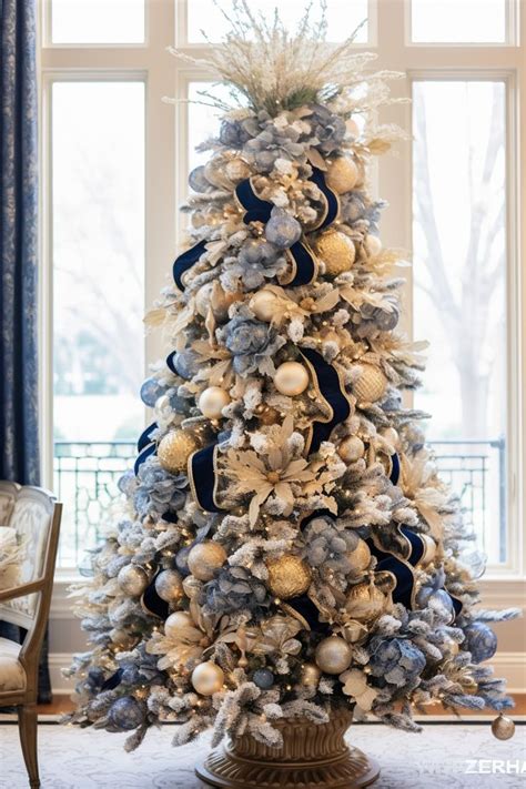 Elevate Your Holidays Embracing The Blue White And Gold Christmas