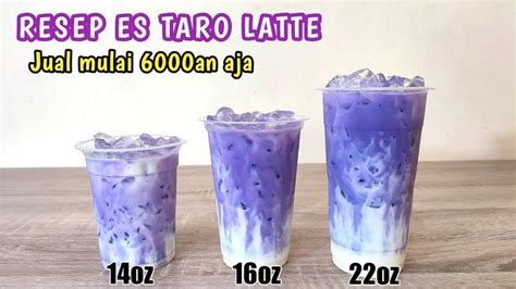 Cara Membuat Es Taro Latte Ide Jualan Minuman Kekinian Modal Kecil In