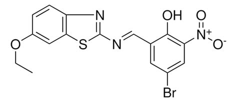 4 BROMO 2 6 ETHOXY 1 3 BENZOTHIAZOL 2 YL IMINO METHYL 6 NITROPHENOL