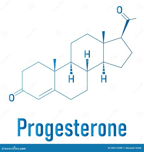 Progesterone Female Sex Hormone Molecule Plays Role In Menstrual Cycle