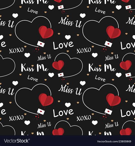 Valentines Day Seamless Pattern Royalty Free Vector Image