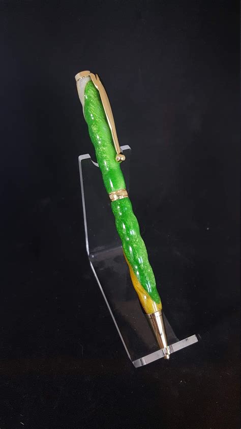 Green Glitter Custom Handmade Pen Etsy