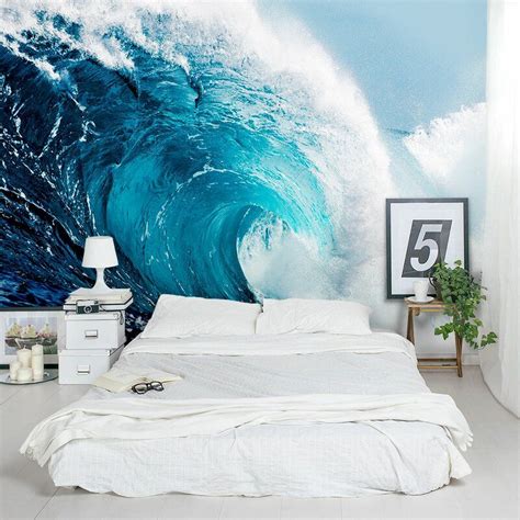 Blue Ocean Wave Crest X Piece Wall Mural In Ocean