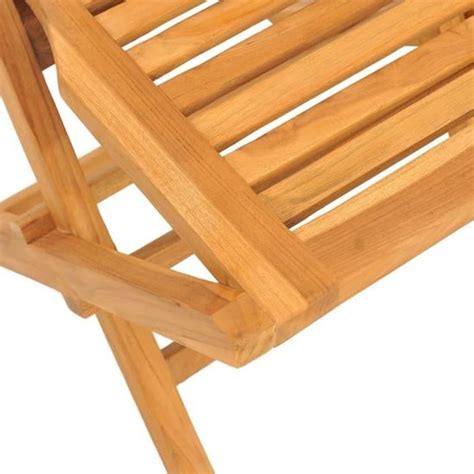 Chaises De Jardin Pliantes Pcs X X Cm Bois Massif Teck