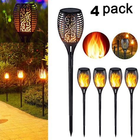 33LED Solar Flame Torch Light Solar Lights Outdoor Decorative With