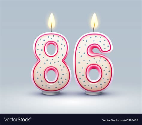 Happy birthday years 86 anniversary Royalty Free Vector