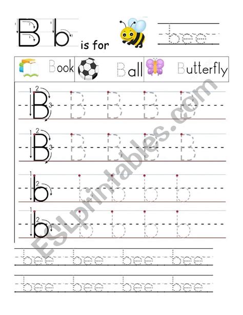 Free Alphabet Letter B Writing Page Made By Teachers Worksheets Library