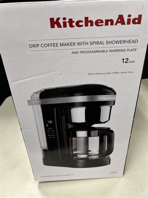 Kitchenaid Kcm1209ob 12 Cup Drip Coffee Maker W Spiral Showerhead Onyx Black Ebay