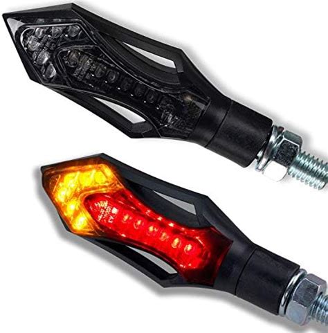 Led Mini Blinker Rücklicht Bremslicht Motorrad Quad Roller Slat schwarz