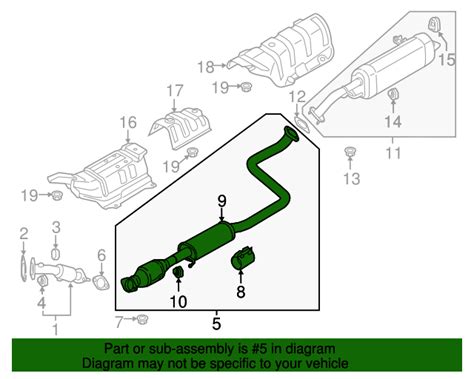 2019 Hyundai Elantra Center Muffler 28600 F2510 OEM Parts Online