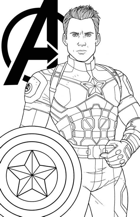 Pin By Negan On Dibujos Avengers Coloring Pages Captain America