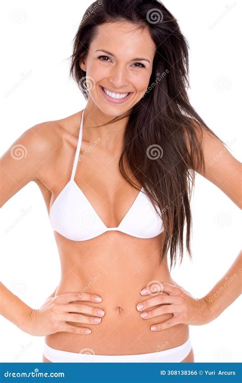 Woman Portrait And Bikini In Studio With Beach Confidence For Tropical