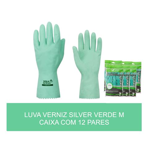 Luva De Verniz Silver Verdel M Pares Melhoramentos Higiene