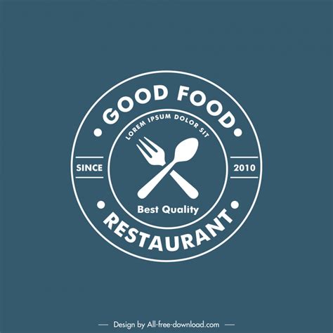 Logo Restaurant Template Elegant Symmetry Design Vectors Images Graphic